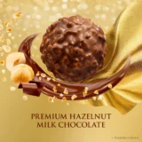 FERRERO ROCHER Fine Hazelnut Milk Chocolate Candy, 12 Count Gift Box, Premium Chocolate Sweet Treats, 5.3oz / 150g, Golden Wrappers - Image 2
