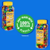 M&M’s Peanut Milk Chocolate Resealable Bulk Candy Jar - 23 oz - Image 3