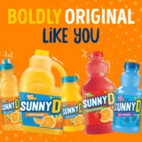 SUNNYD Tangy Original Shelf Stable Orange Juice Drink, 18 Count, 6.75 fl oz Bottles - Image 2