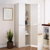 Mainstays 72" 4-Door Cabinet, White - Image 5