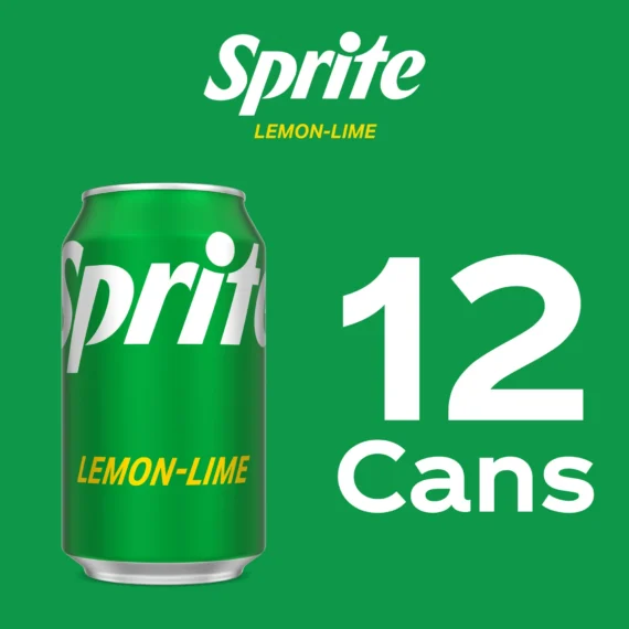 Sprite Lemon Lime Soda Pop, 12 fl oz, 12 Pack Cans - Image 3