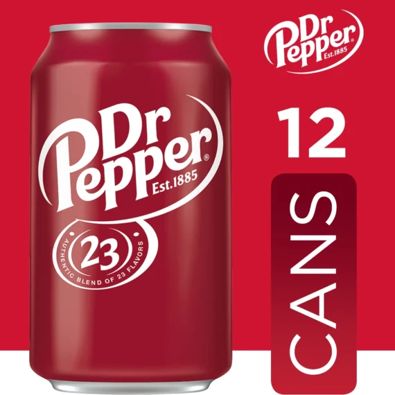 Dr Pepper Soda Pop, 12 fl oz, 12 Pack Cans - Image 3