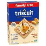 Triscuit Roasted Garlic Whole Grain Wheat Crackers, Family Size, 12.5 oz - Image 3