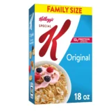 Special K Cold Breakfast Cereal, 11 Vitamins and Minerals, 13g Protein, Family Size, Original, 18oz Box (1 Box) - Image 2